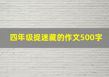 四年级捉迷藏的作文500字