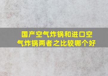 国产空气炸锅和进口空气炸锅两者之比较哪个好