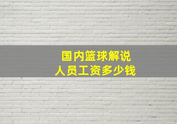 国内篮球解说人员工资多少钱