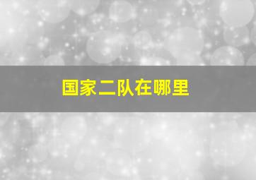 国家二队在哪里