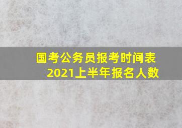 国考公务员报考时间表2021上半年报名人数