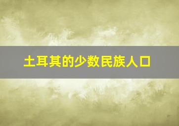 土耳其的少数民族人口