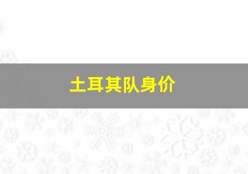 土耳其队身价