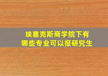 埃塞克斯商学院下有哪些专业可以报研究生