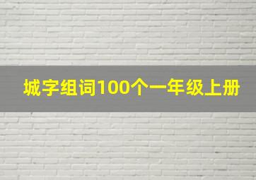 城字组词100个一年级上册