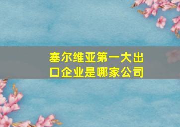 塞尔维亚第一大出口企业是哪家公司