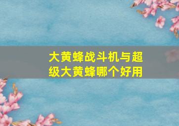 大黄蜂战斗机与超级大黄蜂哪个好用