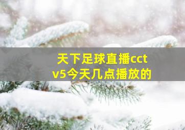 天下足球直播cctv5今天几点播放的