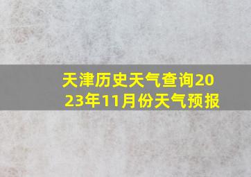 天津历史天气查询2023年11月份天气预报