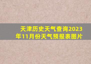 天津历史天气查询2023年11月份天气预报表图片