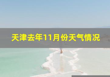 天津去年11月份天气情况