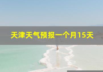 天津天气预报一个月15天