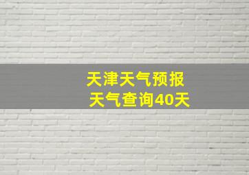 天津天气预报天气查询40天