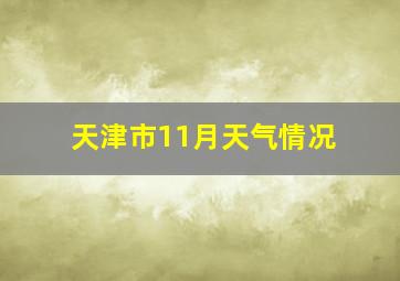 天津市11月天气情况