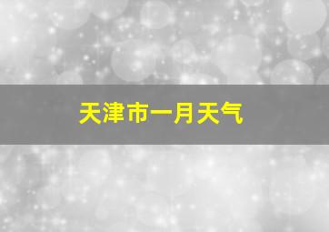 天津市一月天气