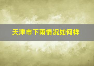 天津市下雨情况如何样