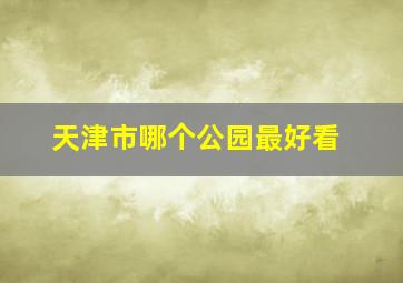 天津市哪个公园最好看