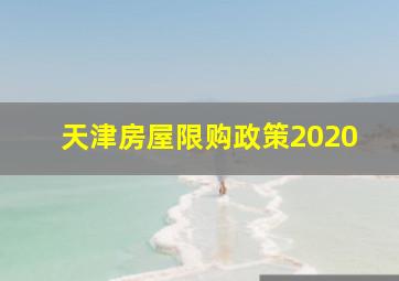 天津房屋限购政策2020