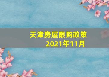 天津房屋限购政策2021年11月