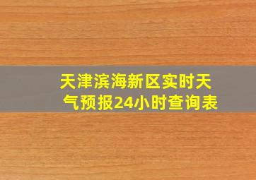 天津滨海新区实时天气预报24小时查询表