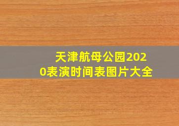 天津航母公园2020表演时间表图片大全