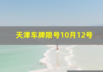 天津车牌限号10月12号