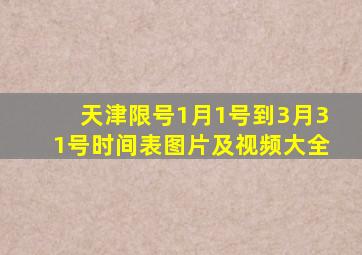 天津限号1月1号到3月31号时间表图片及视频大全