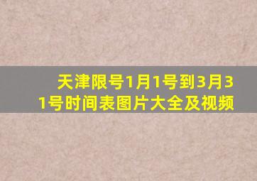 天津限号1月1号到3月31号时间表图片大全及视频