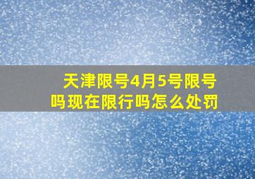 天津限号4月5号限号吗现在限行吗怎么处罚