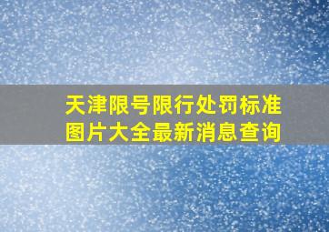 天津限号限行处罚标准图片大全最新消息查询