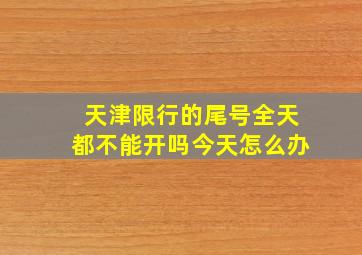 天津限行的尾号全天都不能开吗今天怎么办