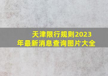 天津限行规则2023年最新消息查询图片大全