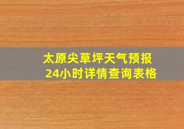 太原尖草坪天气预报24小时详情查询表格