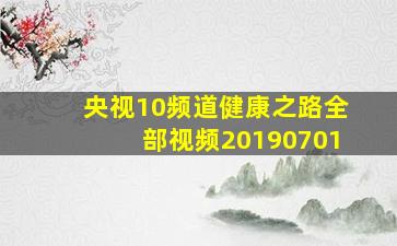 央视10频道健康之路全部视频20190701