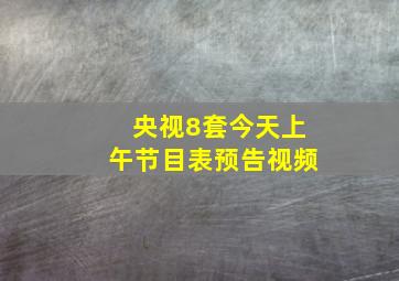 央视8套今天上午节目表预告视频