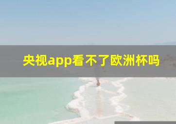 央视app看不了欧洲杯吗