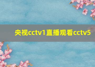 央视cctv1直播观看cctv5