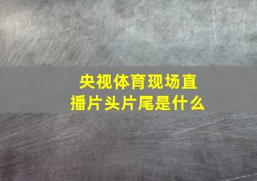 央视体育现场直播片头片尾是什么