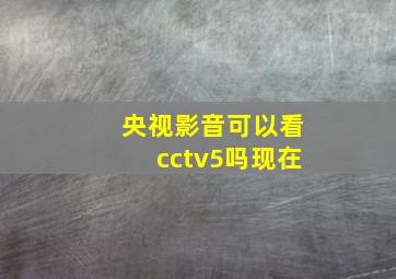 央视影音可以看cctv5吗现在