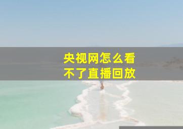 央视网怎么看不了直播回放