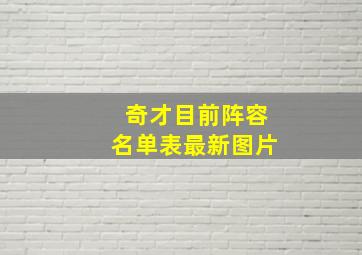 奇才目前阵容名单表最新图片