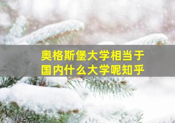 奥格斯堡大学相当于国内什么大学呢知乎