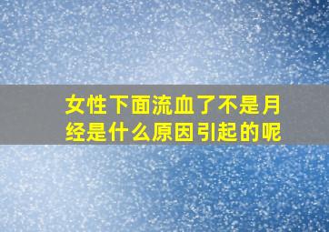 女性下面流血了不是月经是什么原因引起的呢