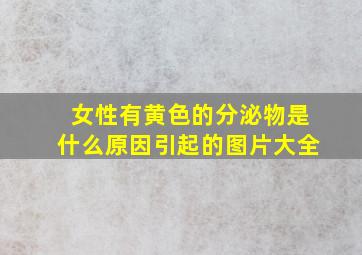 女性有黄色的分泌物是什么原因引起的图片大全