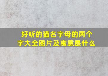 好听的猫名字母的两个字大全图片及寓意是什么