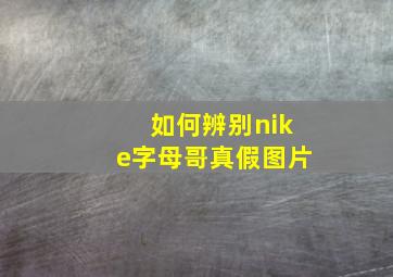 如何辨别nike字母哥真假图片