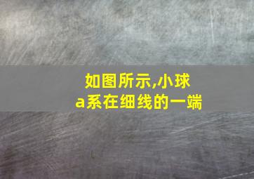 如图所示,小球a系在细线的一端