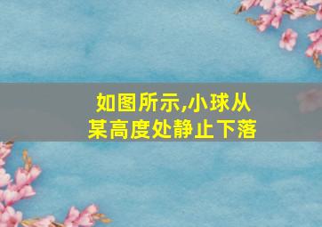 如图所示,小球从某高度处静止下落