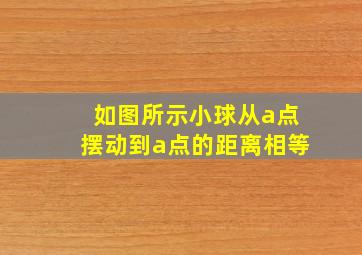 如图所示小球从a点摆动到a点的距离相等