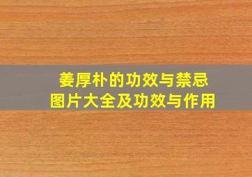 姜厚朴的功效与禁忌图片大全及功效与作用